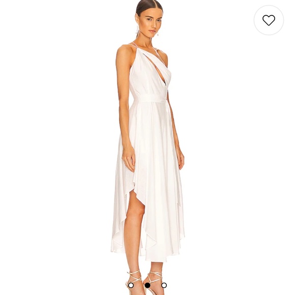 SAU LEE Morgan Dress in White - Picture 2 of 9